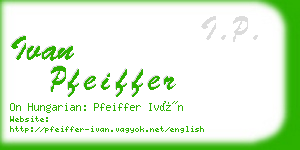 ivan pfeiffer business card